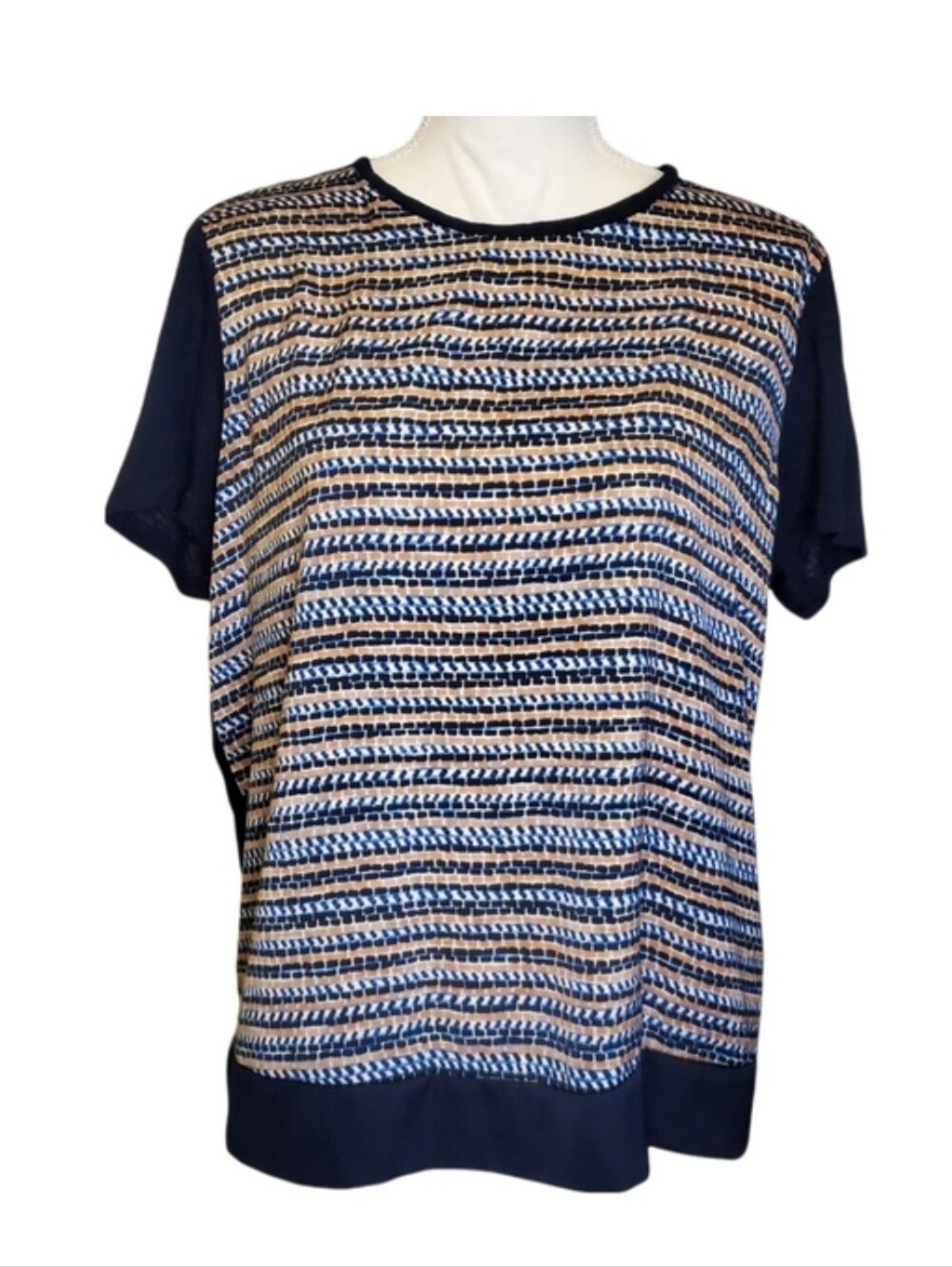 Scotch & Soda "Raffia Town" Short Sleeve Patterned Top